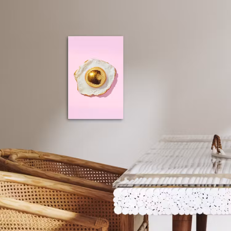 Canvas schilderij - Ei - Disco - Ontbijt - Glitter — 5
