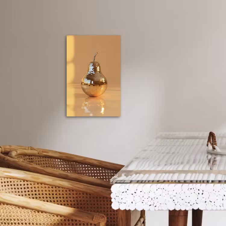 Canvas schilderij - Goud - Disco - Glitter - Peer — 5