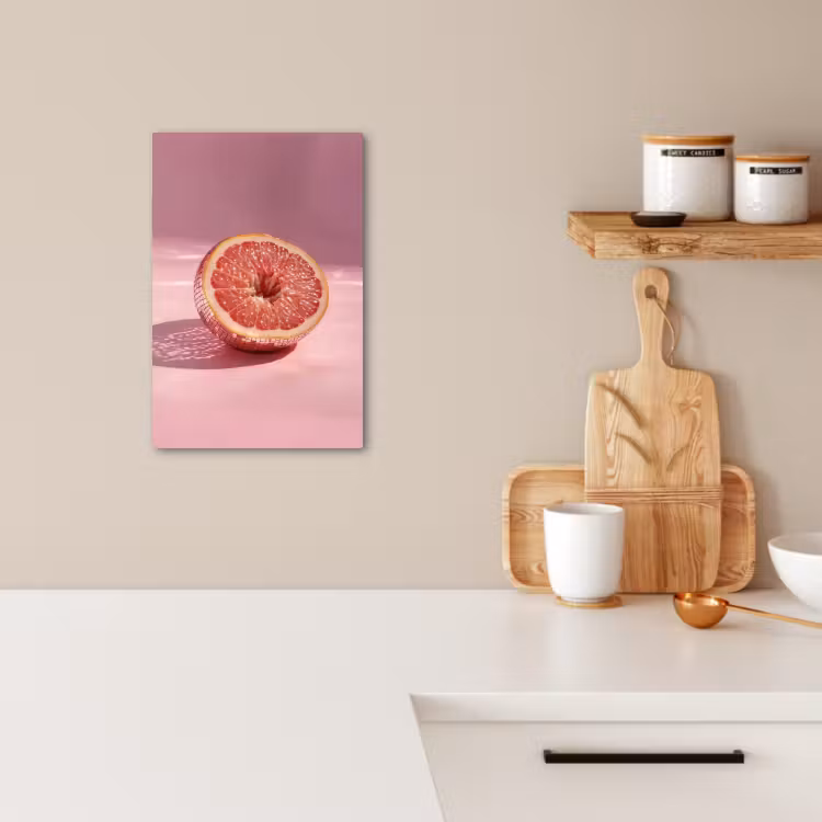 Canvas schilderij - Grapefruit - Roze - Disco - Shiny — 3