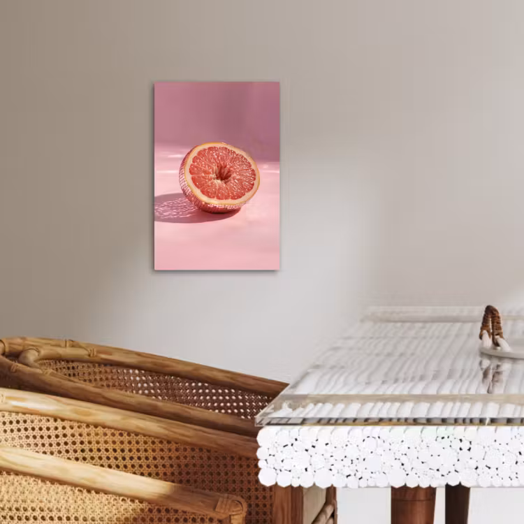 Canvas schilderij - Grapefruit - Roze - Disco - Shiny — 5