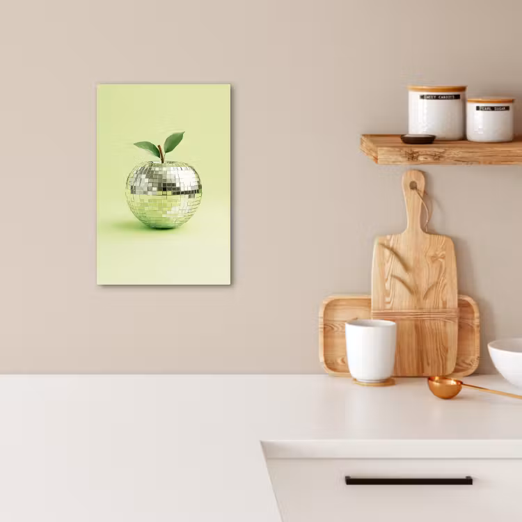 Canvas schilderij - Groen - Disco - Decoratie - Appel — 3