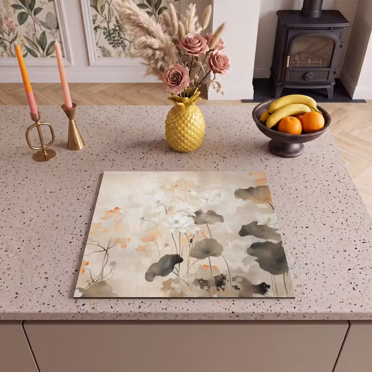 Inductie beschermer - Bloemen - Japandi - Wabi sabi — 3