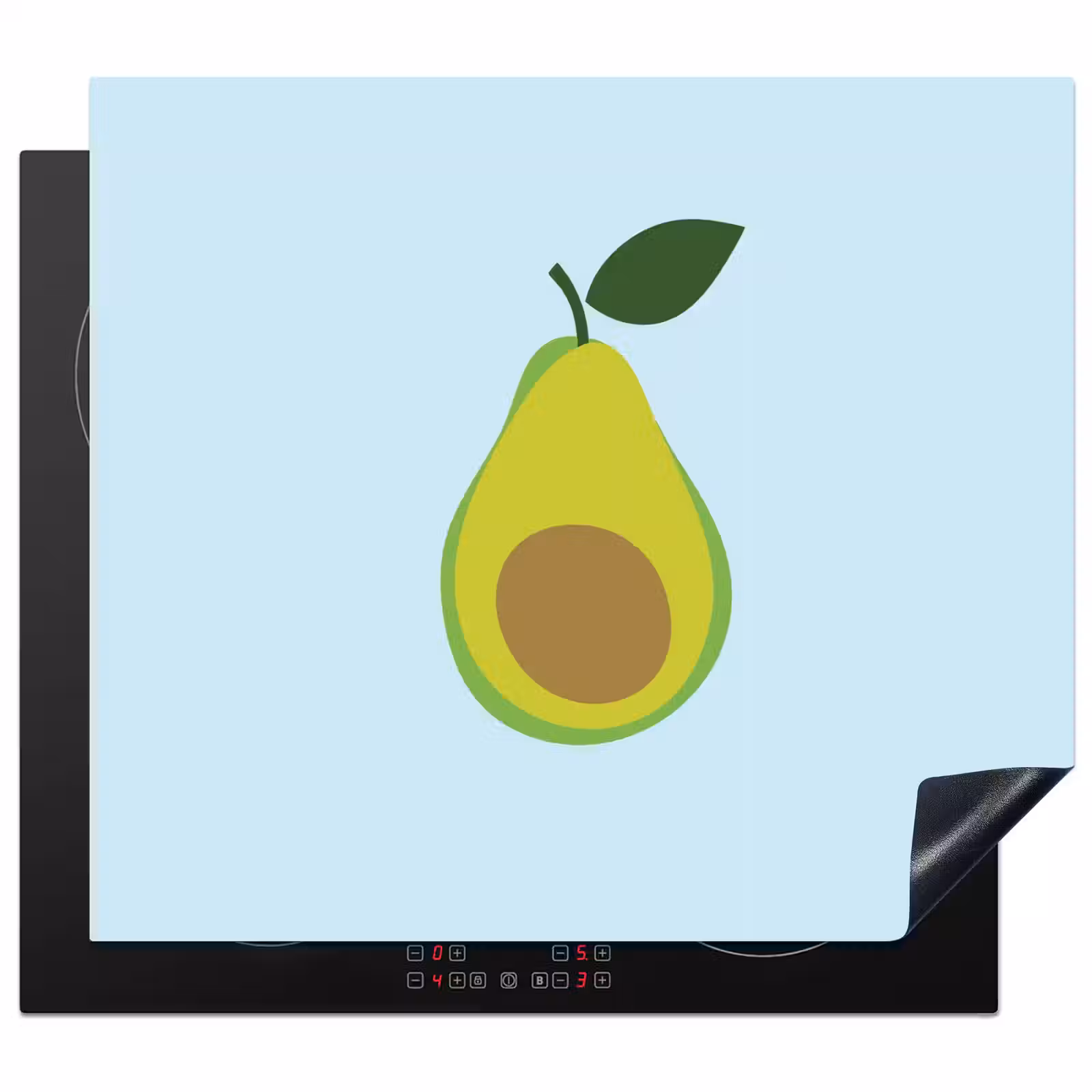 Inductie beschermer - Avocado - Illustratie - Groene - Vrucht — 1