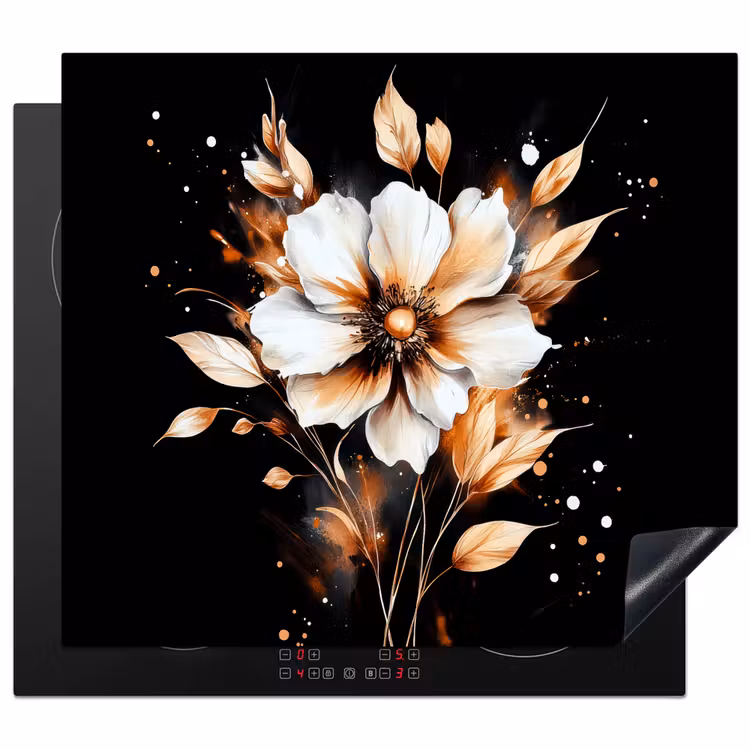 Inductie beschermer - Bloem - Verf - Goud - Graffiti - Modern — 1
