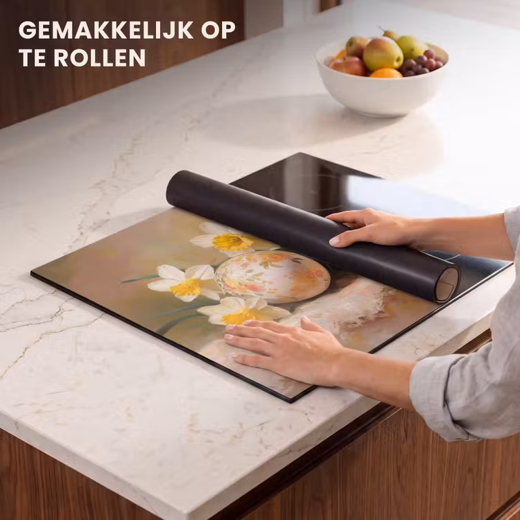 Inductie beschermer - Bloemen - Eieren - Geschilderd — 7