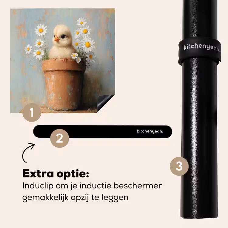 Inductie beschermer - Bloempot - Kuiken - Bloemetjes — 8