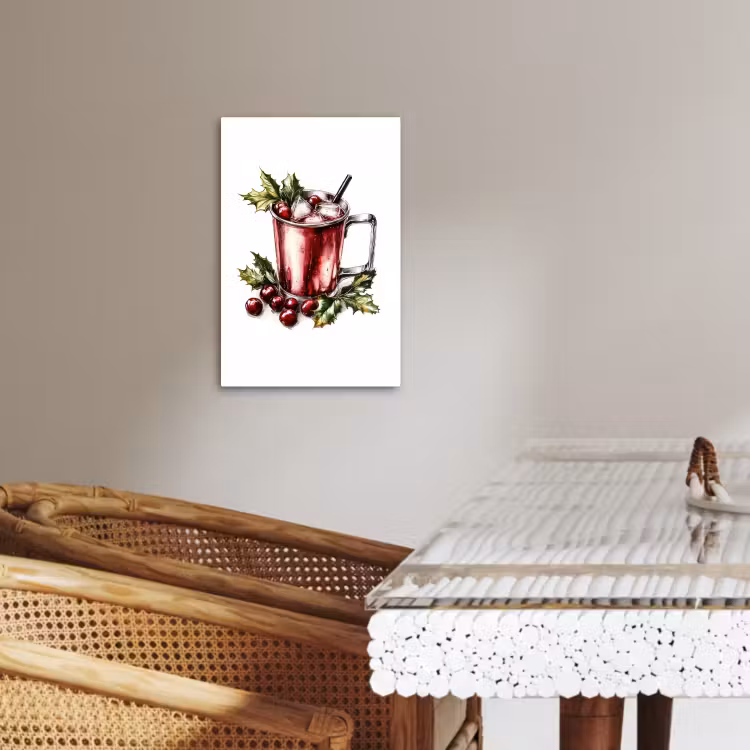 Canvas schilderij - Drank - Winter - Cocktail - Rood — 5