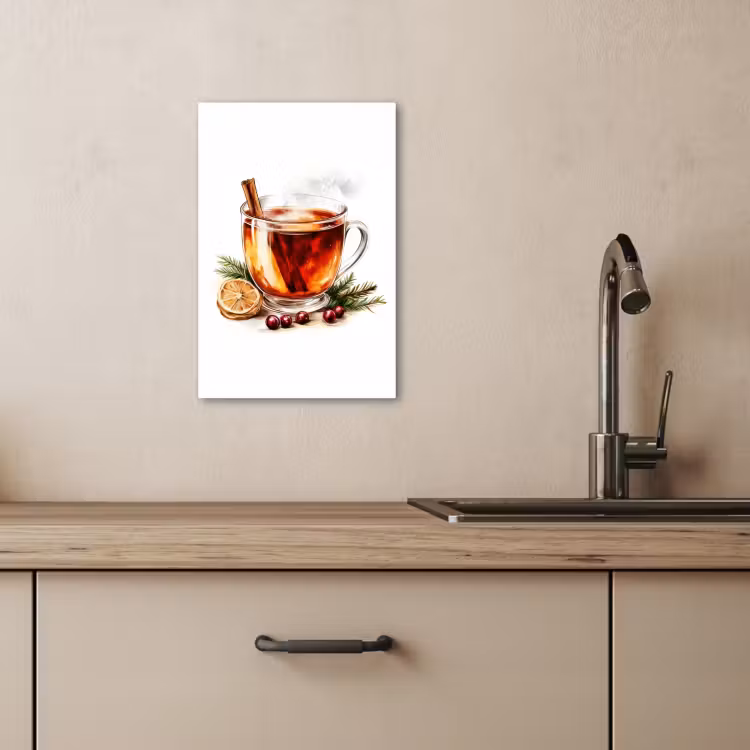Canvas schilderij - Thee - Warm - Winter - Sfeer — 5