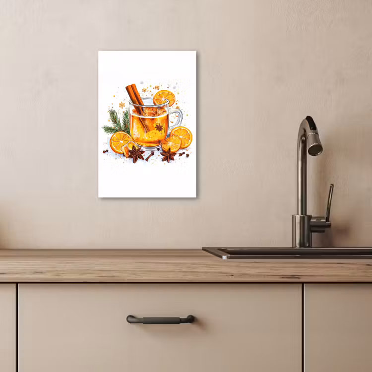 Canvas schilderij - Warm - Thee - Oranje - Kaneel — 4