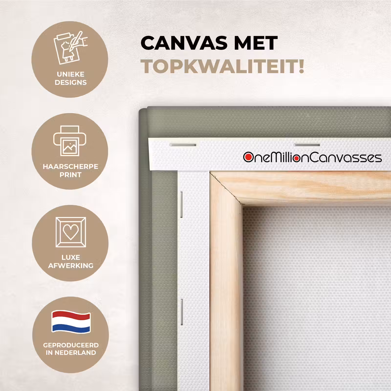 Canvas schilderij - Eend - Konijnoren - Grijs — 1