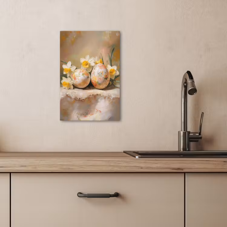 Canvas schilderij - Bloemen - Eieren - Geschilderd — 4