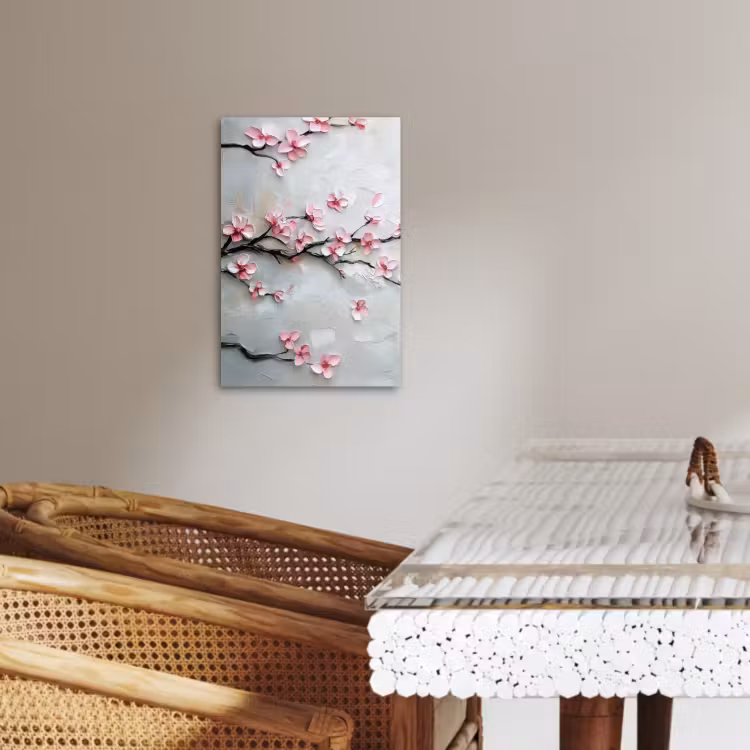 Canvas schilderij - Bloesem - Kunstzinnig - Roze - Sakura — 3