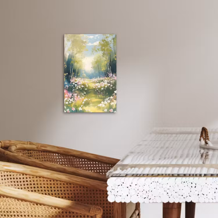 Canvas schilderij - Bos - Schilderstijl - Kleurrijk — 5