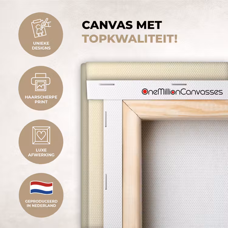 Canvas schilderij - Illustratie - Zwart - Roos — 2