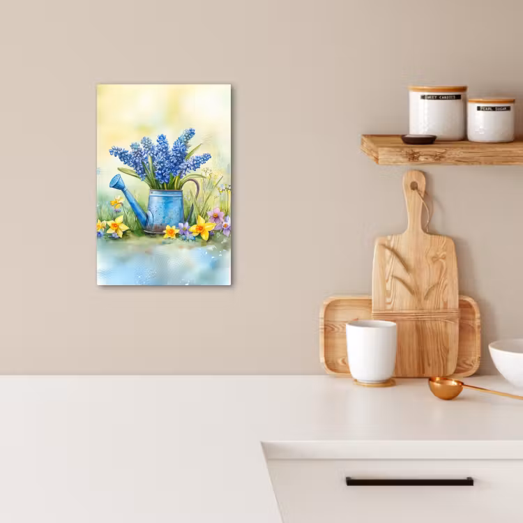 Canvas schilderij - Gieter - Lavendel - Bloesems — 4