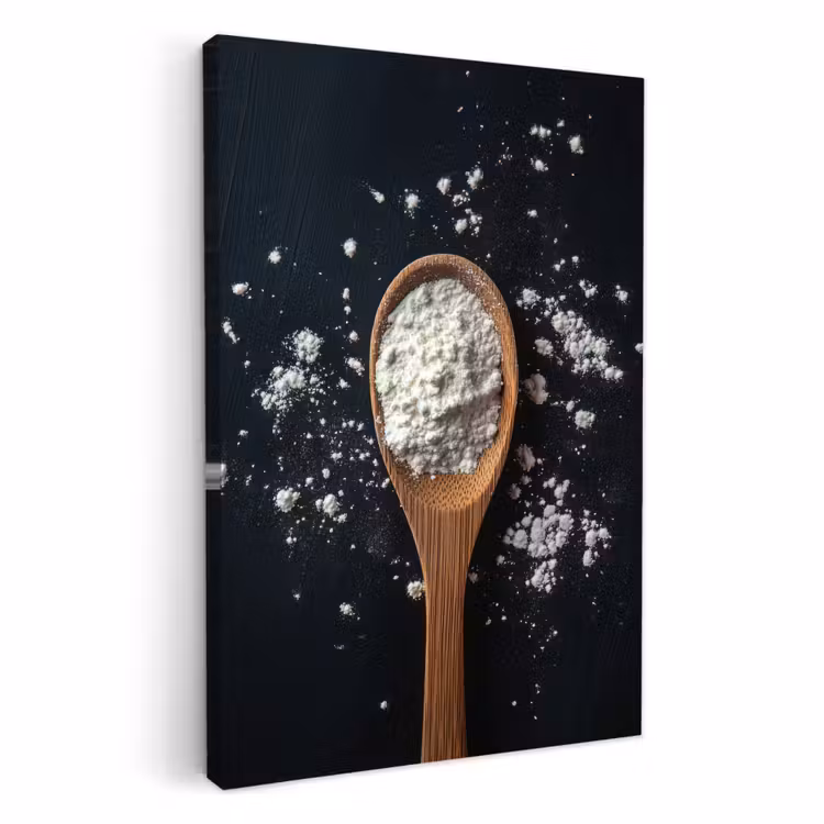 Canvas schilderij - Meel - Hout - Lepel — 1