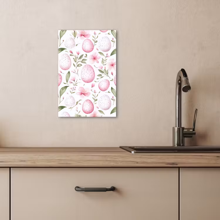 Canvas schilderij - Patroon - Eieren - Roze - Pasen — 3
