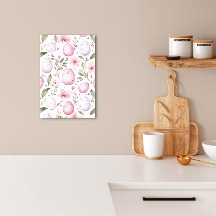 Canvas schilderij - Patroon - Eieren - Roze - Pasen — 5