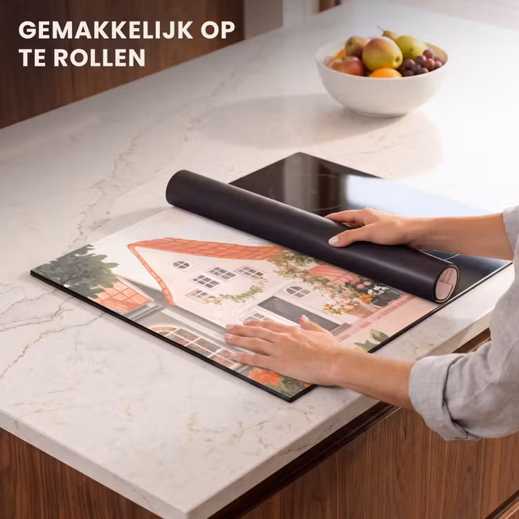 Inductie beschermer - Bloemen - Huizen - Dorp — 7