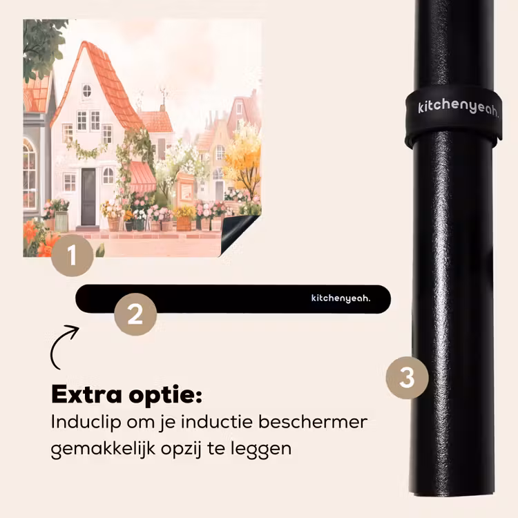 Inductie beschermer - Bloemen - Huizen - Dorp — 8