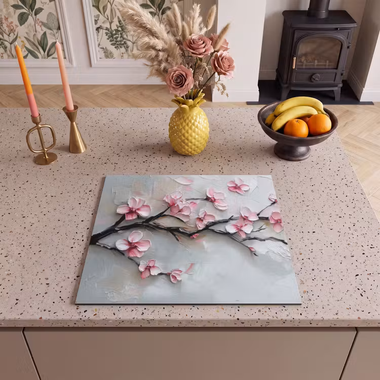 Inductie beschermer - Bloesem - Kunstzinnig - Roze - Sakura — 3