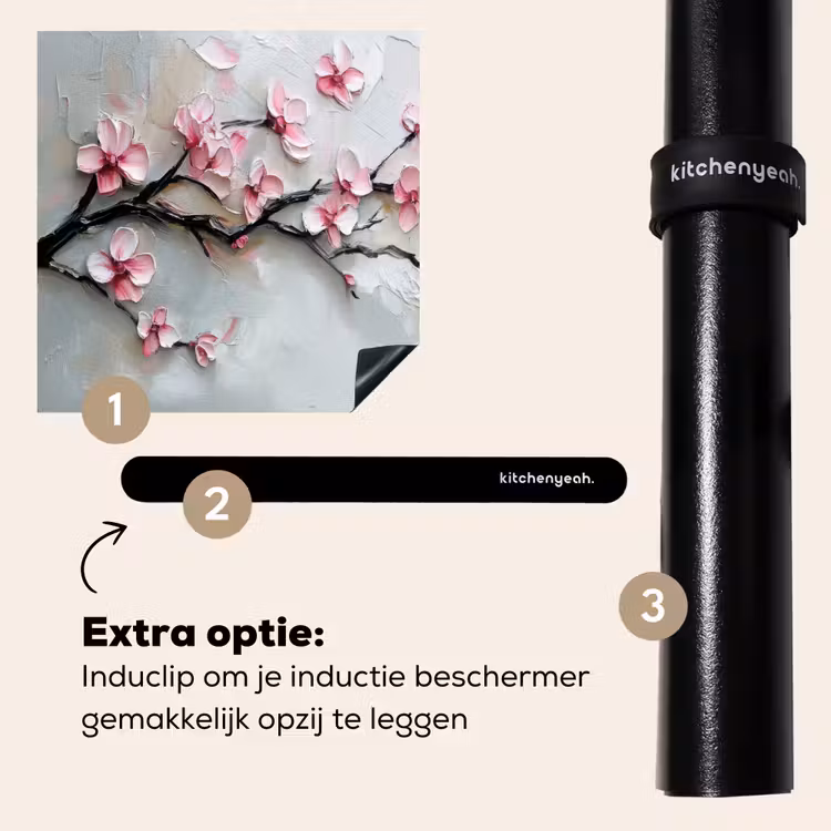 Inductie beschermer - Bloesem - Kunstzinnig - Roze - Sakura — 8