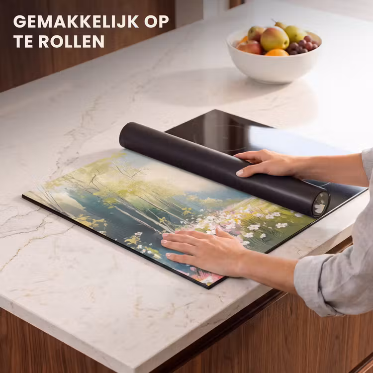 Inductie beschermer - Bos - Schilderstijl - Kleurrijk — 7