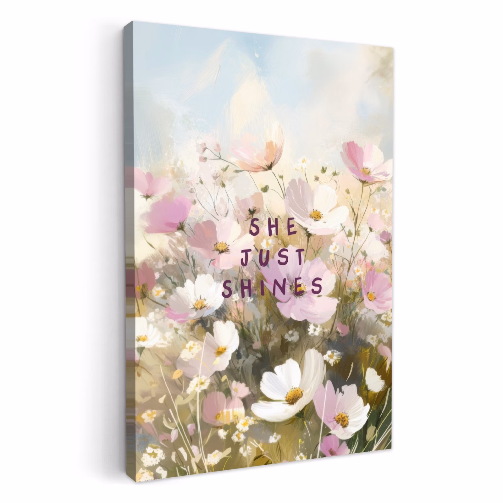 Canvas schilderij - Quote - Bloemen - Schilderachtig — 1