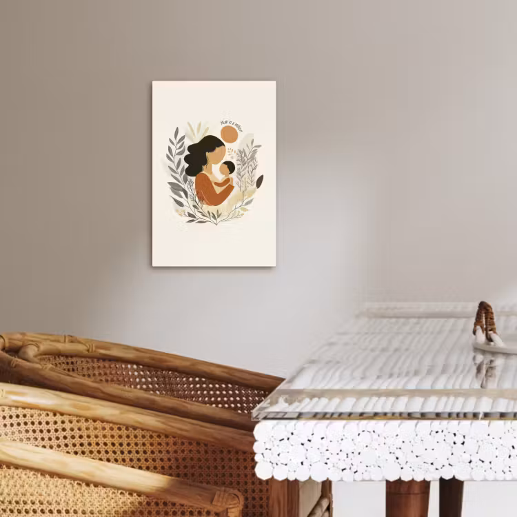 Canvas schilderij - Illustratie - Quote - Moeder — 3