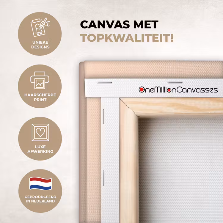 Canvas schilderij - Moeder - Tekst - Hartje - Rood — 1