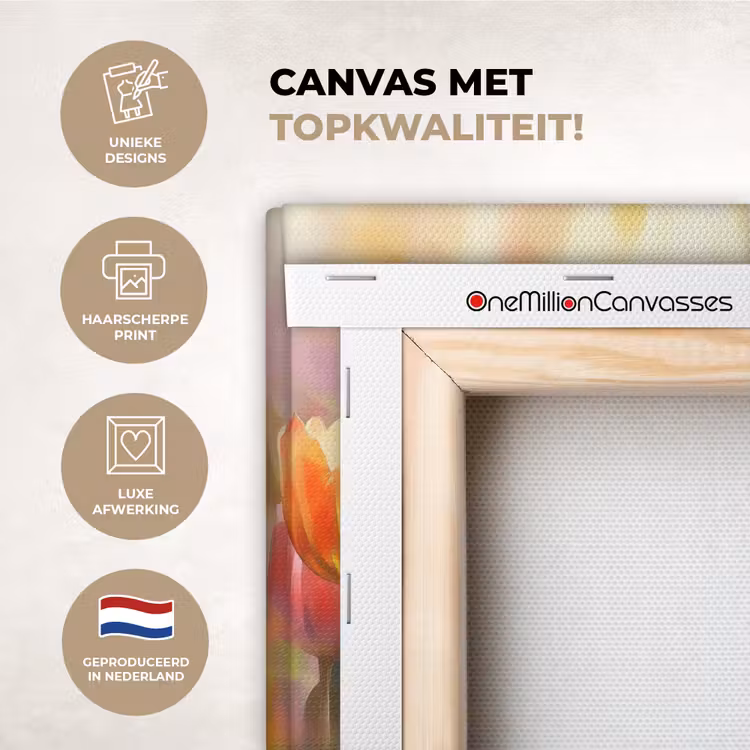 Canvas schilderij - Tulpen - Sprookjesachtig - Kleurrijk — 2