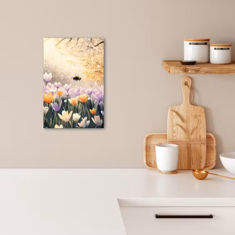 Canvas schilderij - Viooltjes - bij - Zonlicht — 3