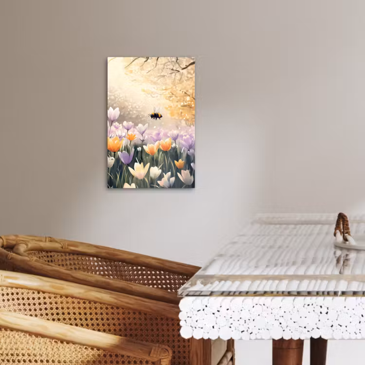 Canvas schilderij - Viooltjes - bij - Zonlicht — 4