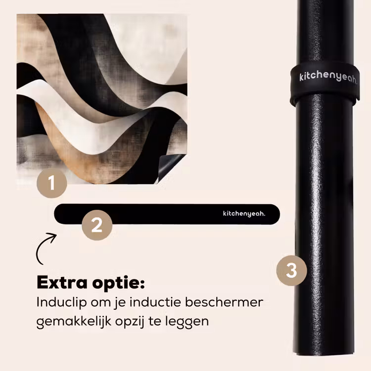 Inductie beschermer - Abstract - Golven - Zwart - Verweerd — 8