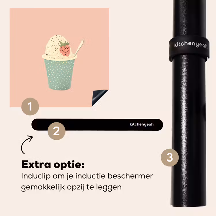 Inductie beschermer - Bakje - Ijs - Aardbei - Roze — 8
