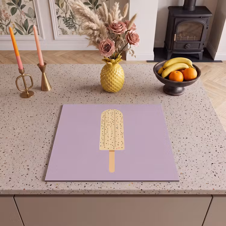 Inductie beschermer - Beige - Ijsje - Spikkels — 3