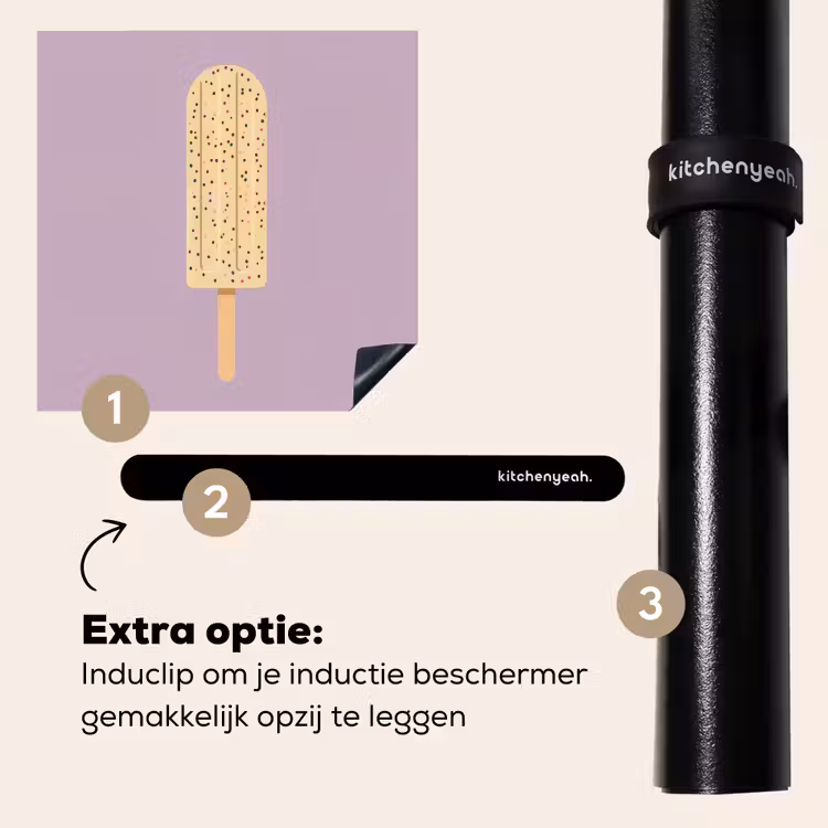 Inductie beschermer - Beige - Ijsje - Spikkels — 8