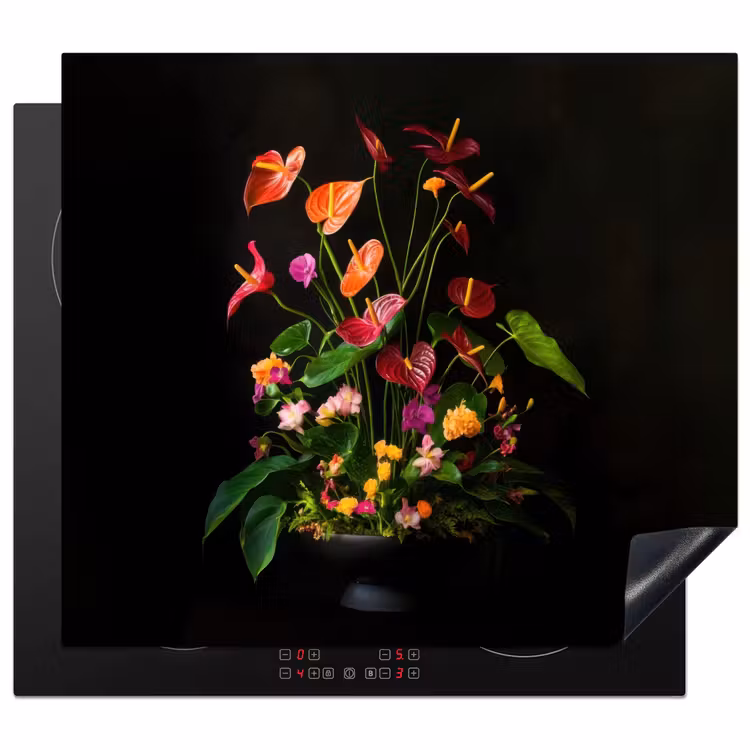 Inductie beschermer - Bloemen - Vaas - Kleurrijk — 1