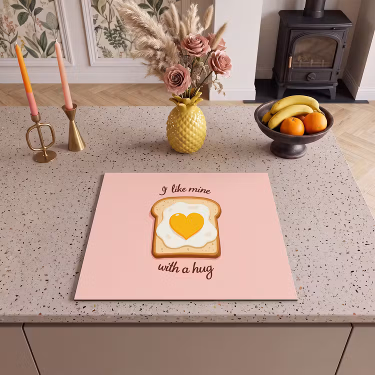Inductie beschermer - Brood - Illustratie - Quote - Roze — 3