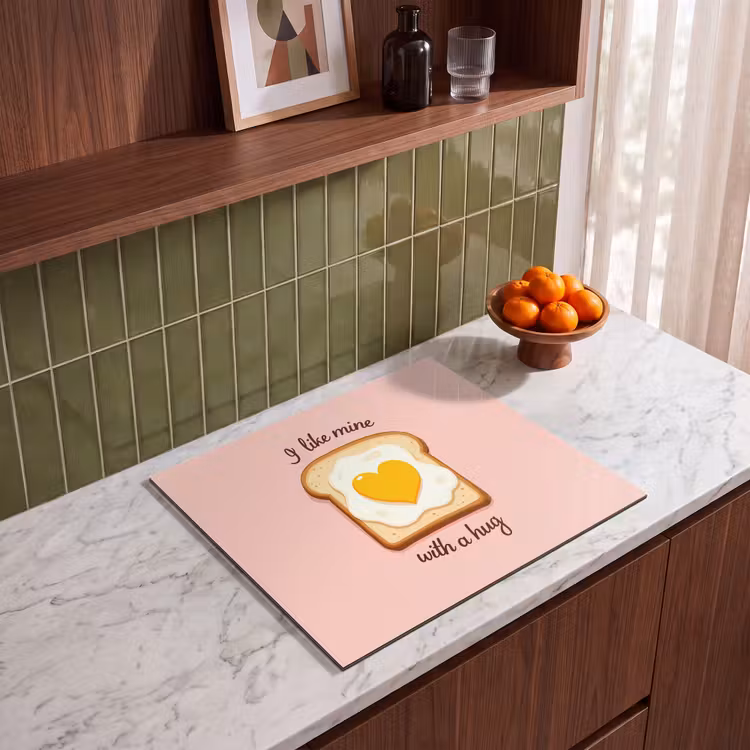 Inductie beschermer - Brood - Illustratie - Quote - Roze — 4