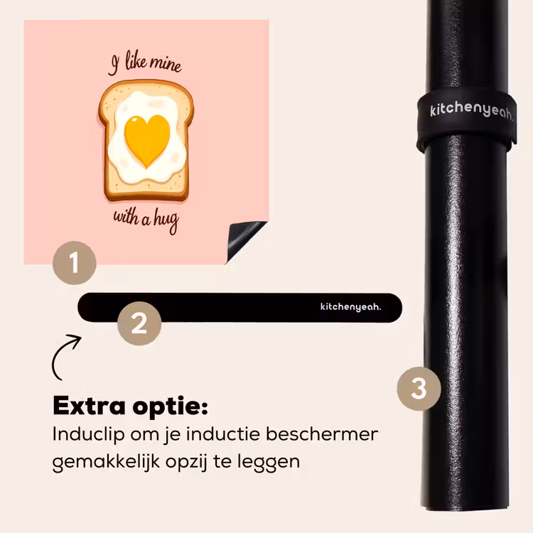 Inductie beschermer - Brood - Illustratie - Quote - Roze — 8