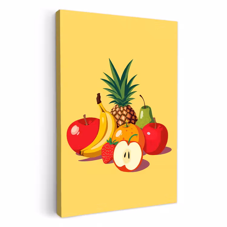 Canvas schilderij - Fruit - Illustratie - Kleurrijk — 2