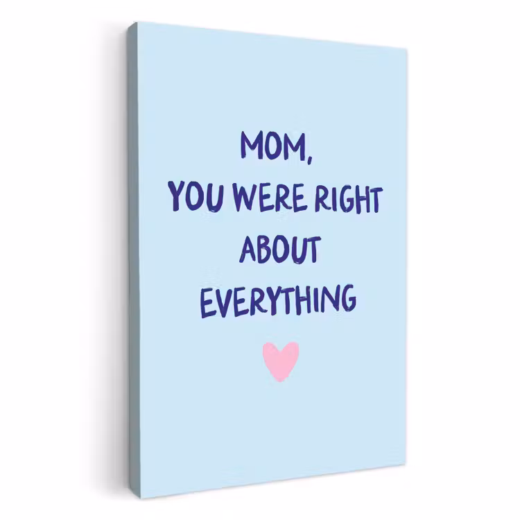 Canvas schilderij - Moeder - Quote - Blauw — 3