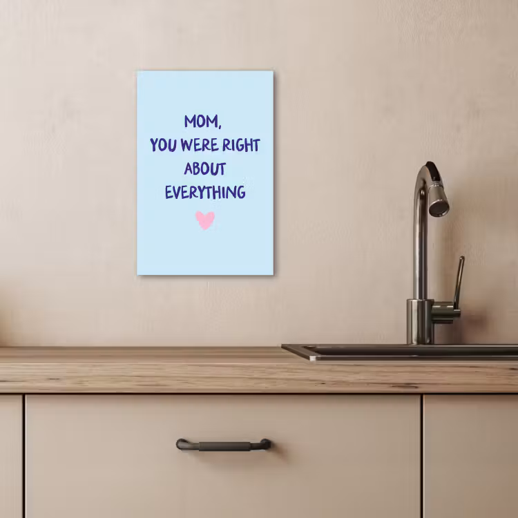 Canvas schilderij - Moeder - Quote - Blauw — 5