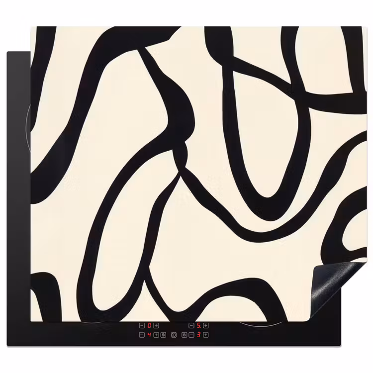 Inductie beschermer - Abstract - Lijnen - Modern - Beige — 1