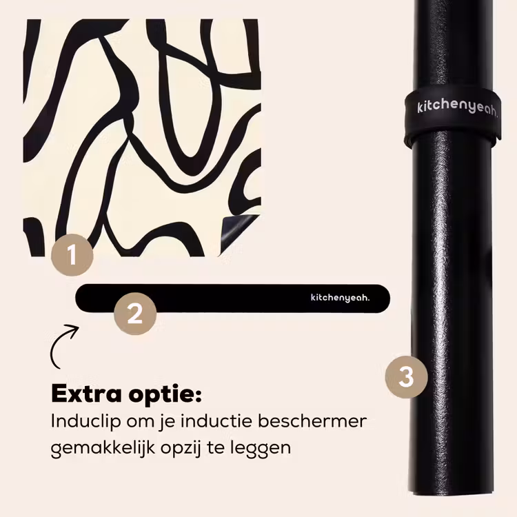 Inductie beschermer - Abstract - Lijnen - Modern - Beige — 8