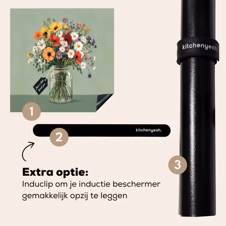 Inductie beschermer - Bloemen - Vaas - Kaartje — 8