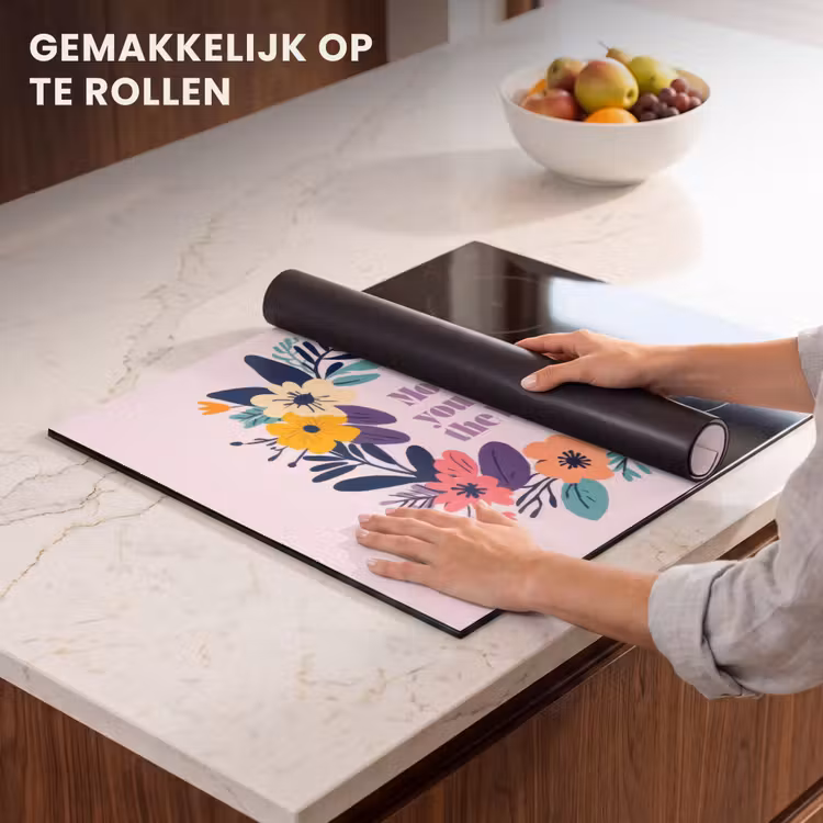Inductie beschermer - Bloemenkrans - Kleurrijk - Moeder — 7