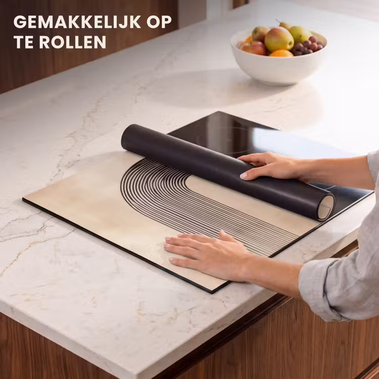 Inductie beschermer - Boog -  Strepen - Minimalistisch - Zwart — 7
