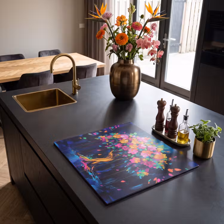 Inductie beschermer - Boom - Bloemen - Magisch - Gekleurde — 2